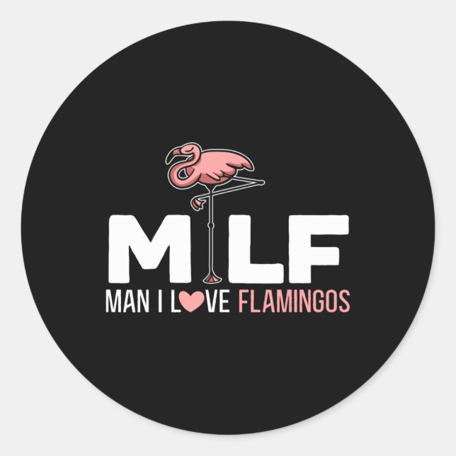 Adesivo Man I Love Flamingos Bird Lover Summer Flamingo (Frente)