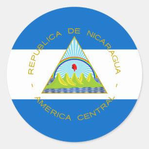 Adesivo Manágua Flag & Casaco de Armas, Bandeira da Nicará