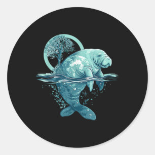 Adesivo Manatee Earth Day Manatee Trabalho de arte