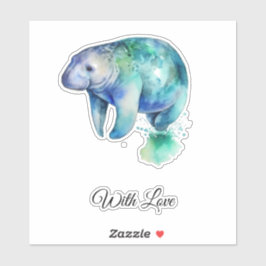 Adesivo Manatee Sussurro Oceânico, personalizado