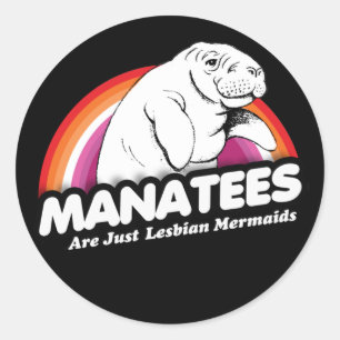 Adesivo MANATÉS SÃO APENAS MERMAIDS LESBIANOS T-Shirt