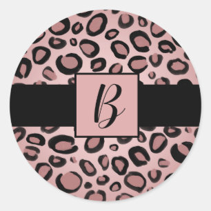 Adesivo Manchas impressas de Leopardo pintadas a rosa e pr