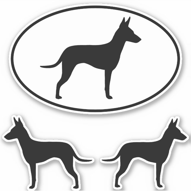 Adesivo Manchester Terrier Dog Silhouettes Vinyl Stickers (Frente)