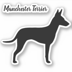Adesivo Manchester Terrier Dog Silhout Vinyl Sticker