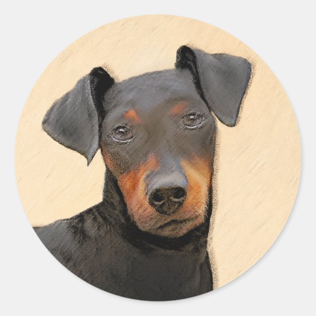 Adesivo Manchester Terrier Pintura Original (Frente)