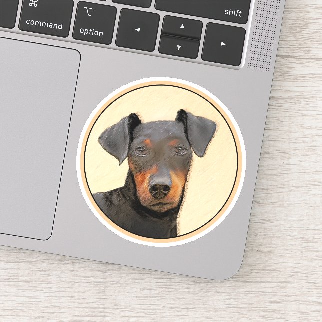 Adesivo Manchester Terrier Pintura Original (Detalhe)