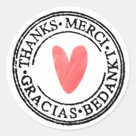 Adesivo Manchetes de negócios redondos, obrigado seu texto