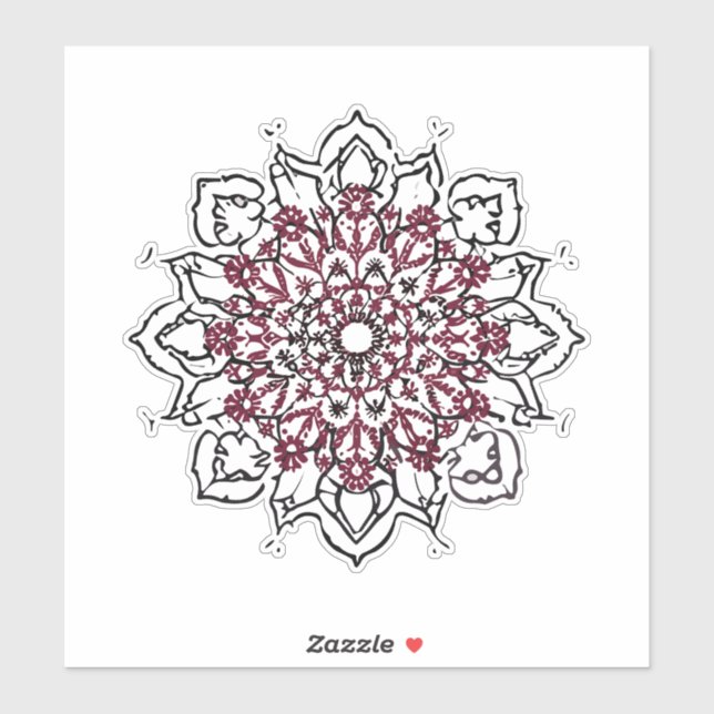 Adesivo mandala (Folha)