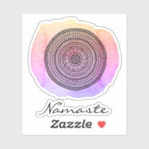*~* Mandala Abstrato Watercolor NAMASTE Sticker