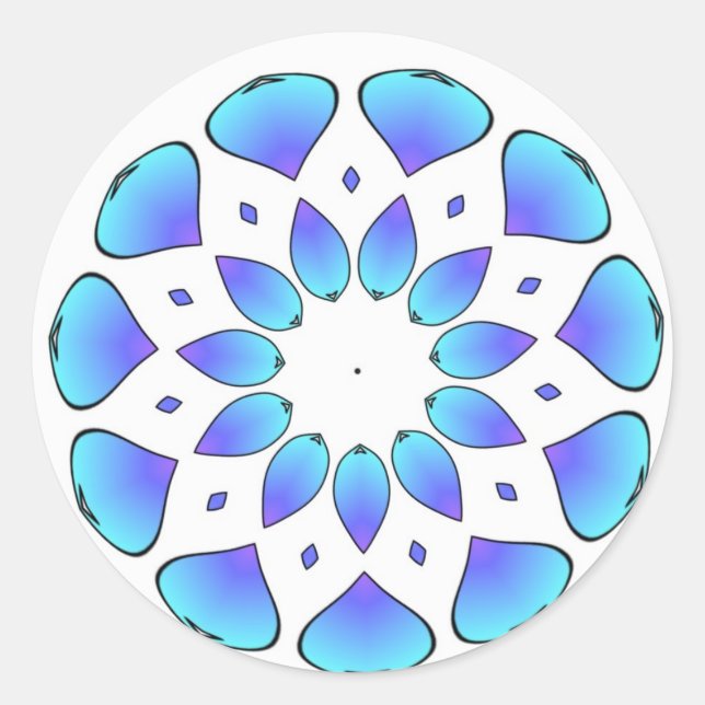 Adesivo mandala azul (Frente)