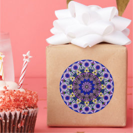 Adesivo Mandala Blueberry 12 Petals Blue Violet