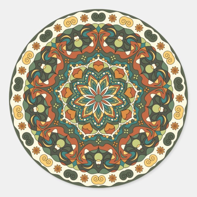 Adesivo Mandala brilhante decorativa (Frente)