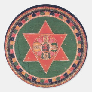 Adesivo Mandala budista tibetana de Vajravarahi Vajrayogin
