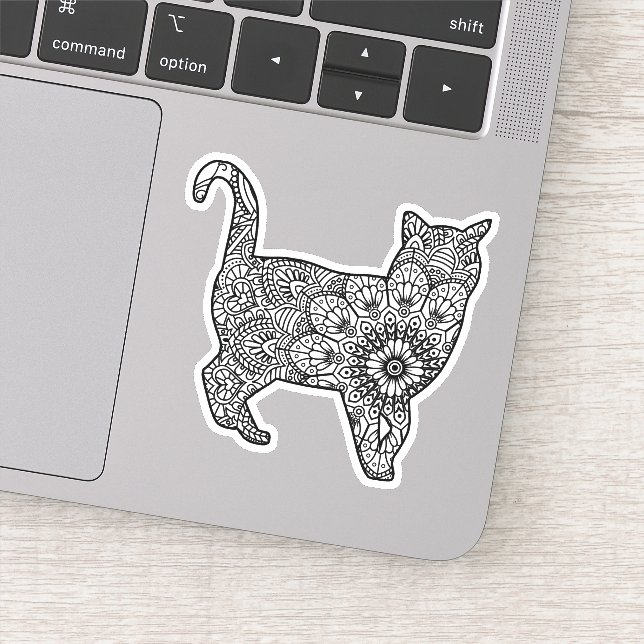 Adesivo Mandala Cat Art Sticker (Detalhe)