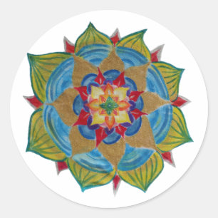 Adesivo Mandala Classic Round Sticker, brilhante