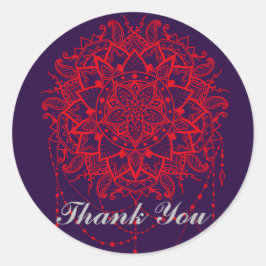 Adesivo Mandala - Colorido Indiano Morrocano Obrigado