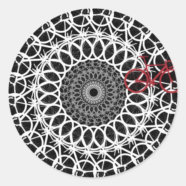 Adesivo Mandala da bicicleta da trilha (Frente)