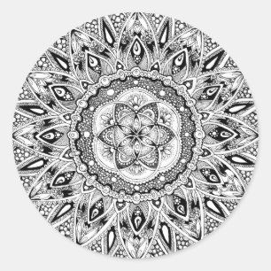 Adesivo Mandala da flor com a semente da vida