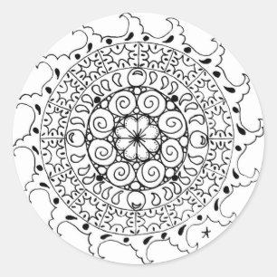 Adesivo Mandala das ondas do oceano