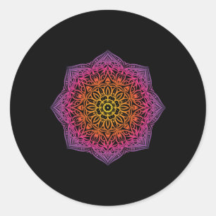 Adesivo Mandala de Arco-íris Yoga Prana Om Paz