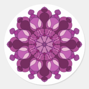 Adesivo Mandala de Flor Roxa Real