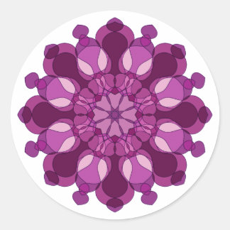 Adesivo Mandala de Flor Roxa Real