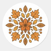 Mandala de flores de outono