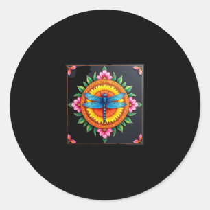 Adesivo Mandala de Geometria Sagrada Psicodélica Inseto Na