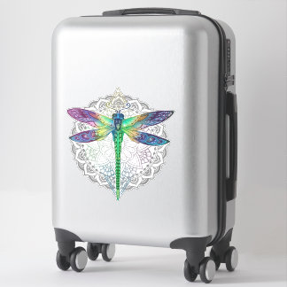 Adesivo Mandala de libélula colorida mágica