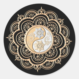 Adesivo Mandala de Ouro & Prata