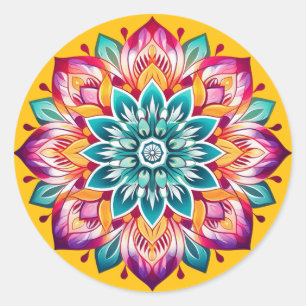 Adesivo Mandala / Desenho de Flor 