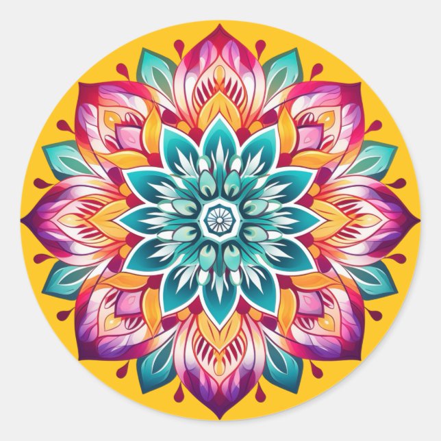 Adesivo Mandala / Desenho de Flor  (Frente)