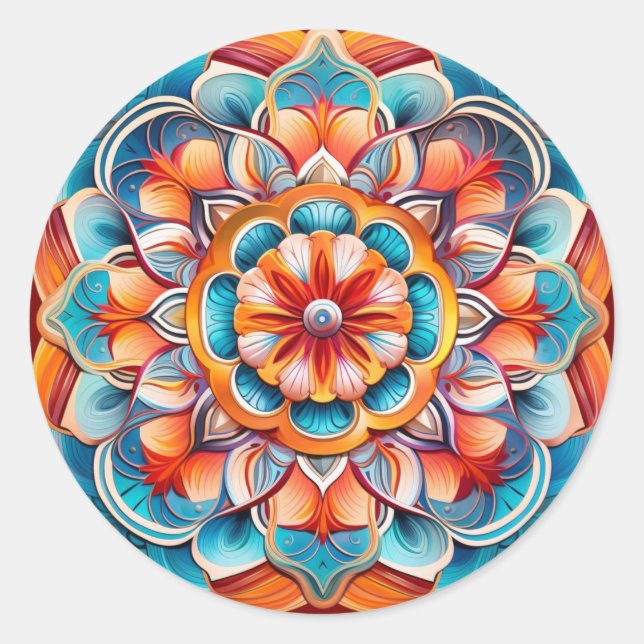 Adesivo Mandala / Design de Flor  (Frente)