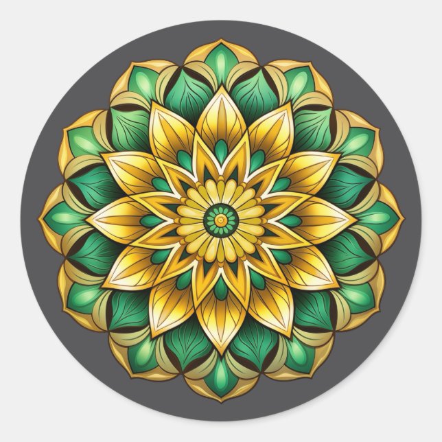 Adesivo Mandala / Design de Flor  (Frente)