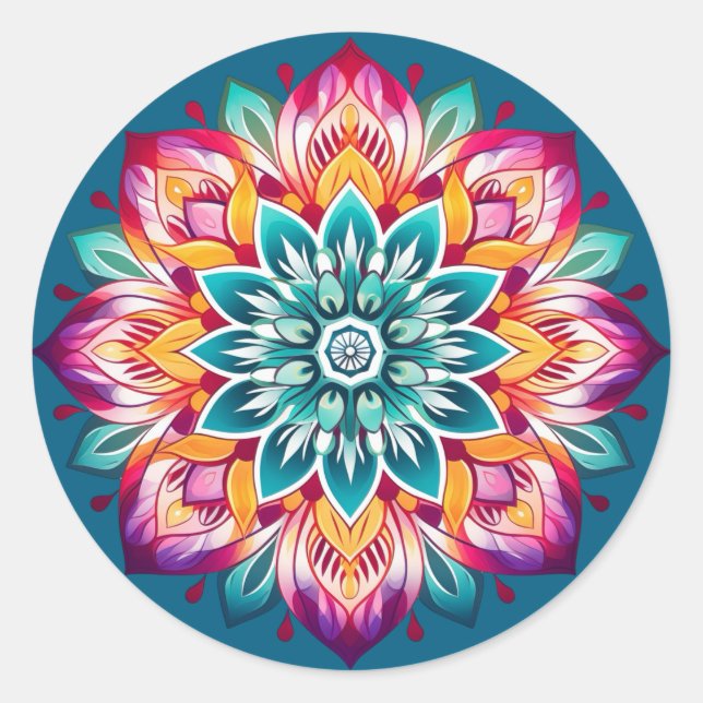 Adesivo Mandala / Design de Flor (Frente)