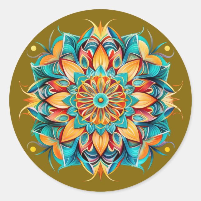 Adesivo Mandala / Design de Flor  (Frente)