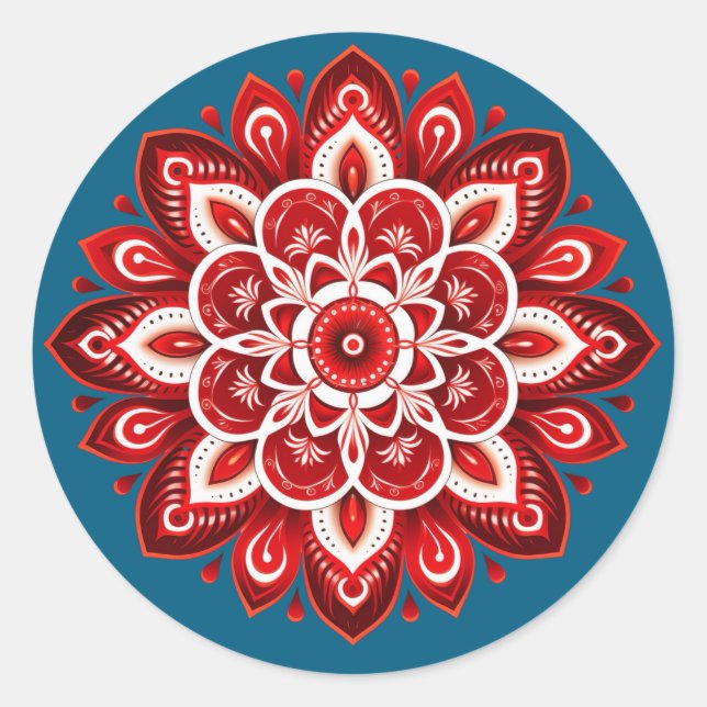 Adesivo Mandala / Design de Flor  (Frente)
