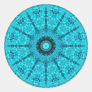 Adesivo Mandala detalhada azul
