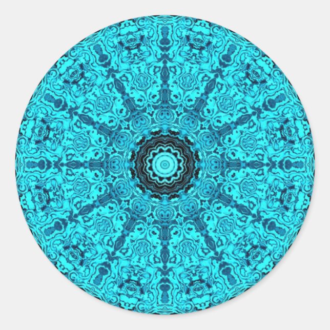 Adesivo Mandala detalhada azul (Frente)