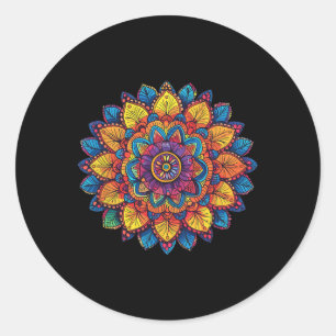 Adesivo Mandala do Arco-íris Geometria Espiritual