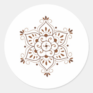Adesivo Mandala do tatuagem do Henna