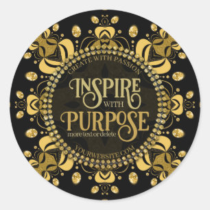 Adesivo Mandala Dourada de Geometria Gem Amarela