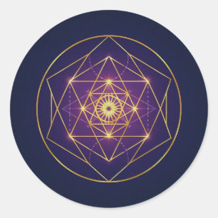 Adesivo Mandala Dourado Celestial — Equilíbrio no Infinito