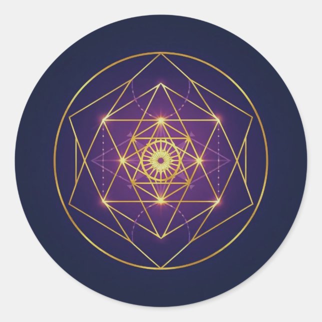 Adesivo Mandala Dourado Celestial — Equilíbrio no Infinito (Frente)