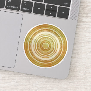 Adesivo Mandala Dourado e Brilhante