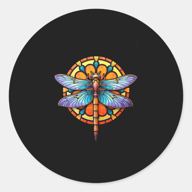 Adesivo Mandala Dragonfly Luminous Sacred Geometry Spiritu (Frente)