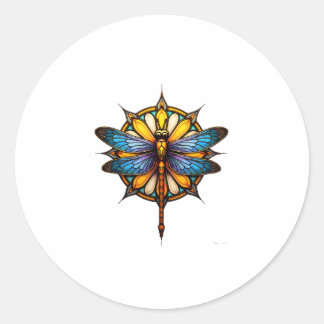 Adesivo Mandala Dragonfly Luminous Sacred Geometry Spiritu