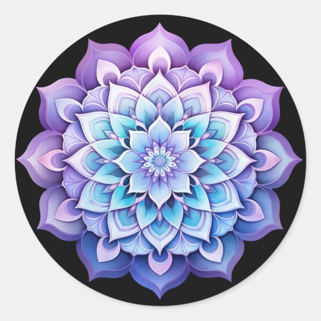 Adesivo Mandala Flor / Desenho de Arco-íris (Frente)