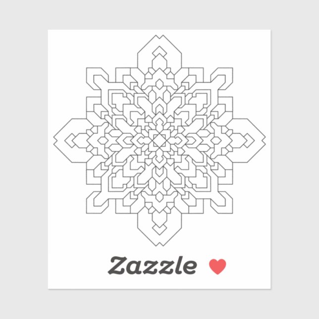 Adesivo Mandala Geométrica #4 Limpo (Folha)