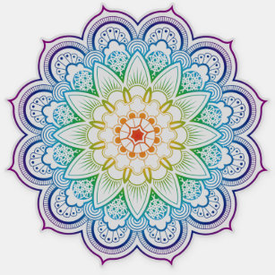 Adesivo Mandala geométrica transparente